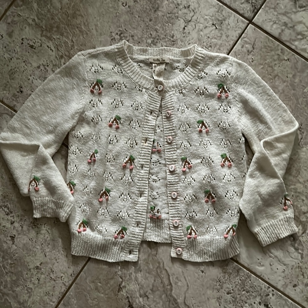 Girls 10 Matilda Jane pink berry cream Sweater - soo pretty! Beautiful condition